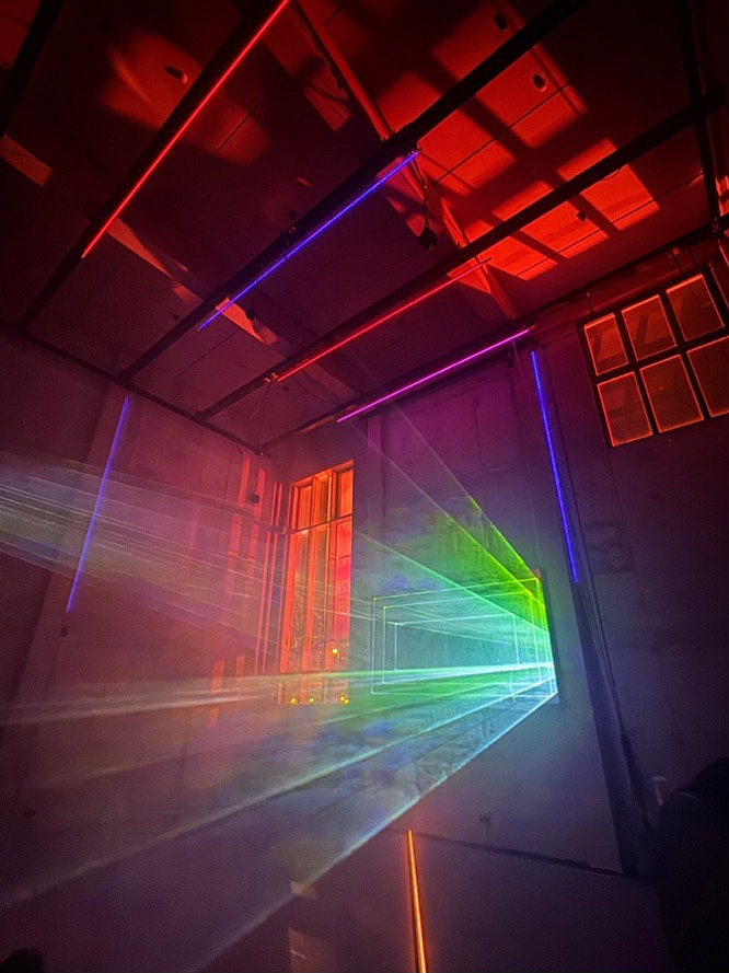 Laser lights at the Studio e.V. 